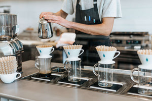 barista pour over coffee